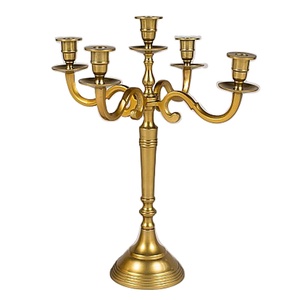 Nueva calidad impresionante nueva llegada último candelabro de oro pequeño con cuenco de flores para boda y decoración del hogar centro de mesa - Product Image 1