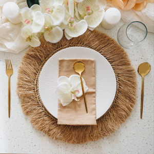 Manteles individuales redondos de rafia únicos Boho decoración de mesa de cocina 35 cm | Manteles individuales para fiesta de boda de Hotel en casa | Regalo de Navidad - Product Image 5