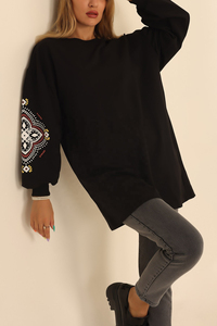 Sudadera de mujer con logotipo personalizado por sublimación de último estilo en diferentes estilos sudaderas de algodón personalizadas sin capucha - Product Image 3