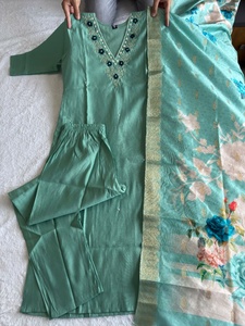Seda romana Premium con pantalón Kurti hecho a mano y fabricante Dupatta de Surat a la tarifa más baja - Product Image 6
