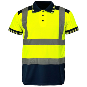 Unisex Short Sleeve Security <b>POLO</b> Shirt Customizable Reflective Design for Men's Women's Guard Uniforms Summer Staff Safety - Product Image 1