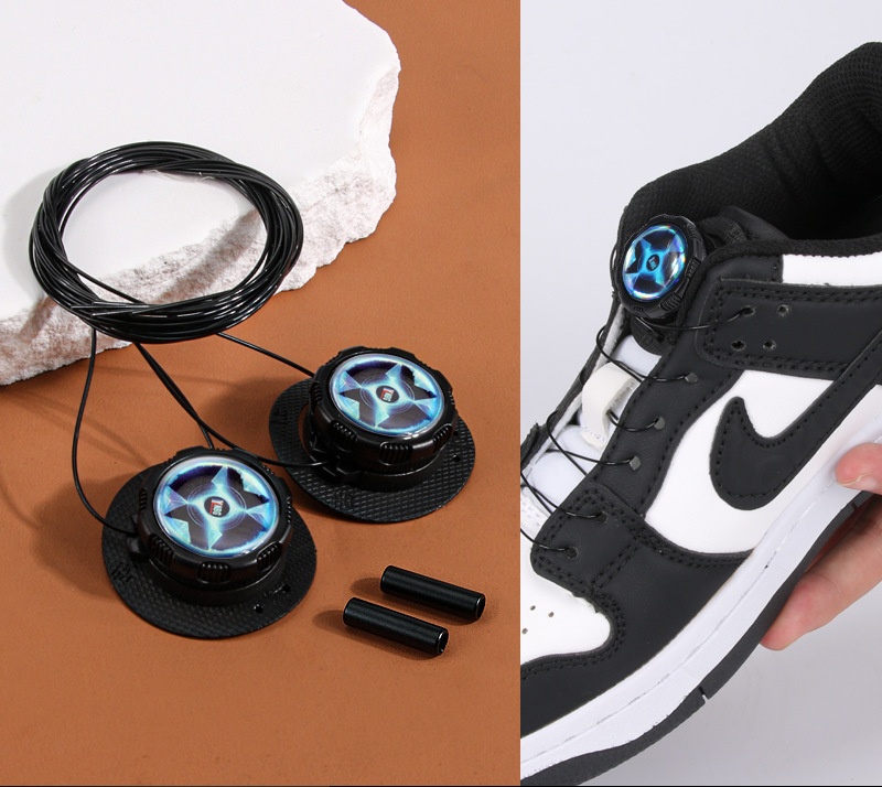Hot Selling One-Hand Lacing System No Tie Plastic Shoe Lace Locking System Rotating Metal Wire for Ski Climbing Boots