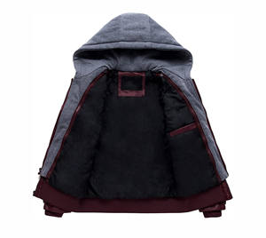 Chaqueta Bomber de PU Delgada y Cálida para Invierno con Forro de Tela de Lona, Corte Regular, Logotipo Frontal, Recubierta, de Secado Rápido para Hombre - Product Image 6