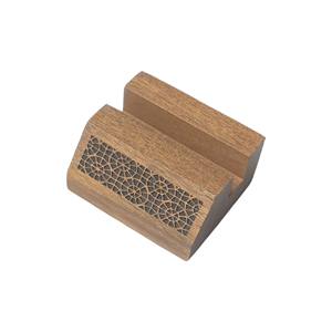 Custom Mini Wooden Phone Holder With Logo Portable <b>Desktop</b> <b>Stand</b> Wholesale Universal mango Sheesham Wood Phone <b>Stand</b> - Product Image 2