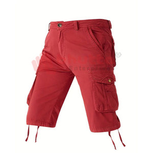 Pantalones Cortos Cargo de Lona para Hombre, Estilo Casual, Ajustados, con 4 Bolsillos, Cierre de Cremallera, Transpirables, de Secado Rápido, 100% Algodón, con Logotipo Personalizado - Product Image 1
