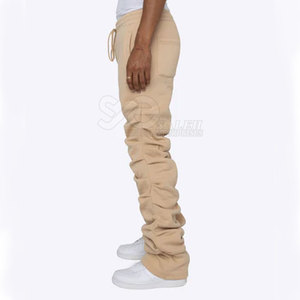 Prix de gros Quantité en vrac Pantalon de survêtement empilé bon marché Pantalon de survêtement empilé léger teint uni - Product Image 5