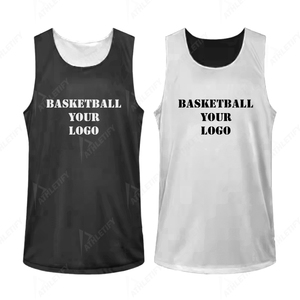 Vente en gros de maillots de basketball personnalisés pour hommes ensembles d'uniformes d'équipe réversibles 100% polyester maille respirante antibactérienne à séchage rapide - Product Image 5