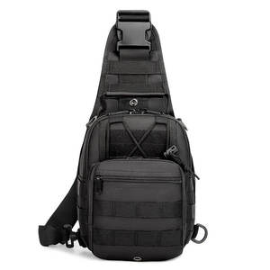 <b>Small</b> <b>Chest</b> Wear-Resisting Portable Durable Tactical Messenger Bag Striped Pattern Unisex Molle Crossbody Men Women Polyester - Product Image 2