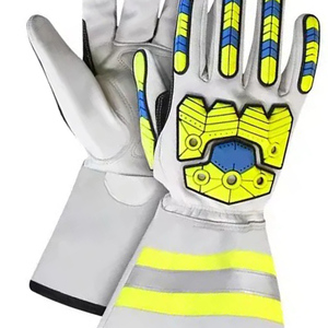 Gants de travail anti-vibration, anti-coupure, en cuir de qualité supérieure, robustes, pour mécaniciens, anti-impact, résistants aux chocs - Product Image 6