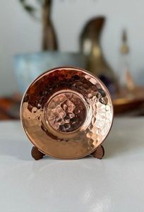 New Arrival Luxury Design Hammered Copper Coaster Eco-Friendly Lightweight Shape for Customized Size Kitchenware Restaurants - Product Image 5