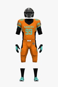 Ropa deportiva sublimada, uniformes de fútbol americano con logotipo personalizado, conjuntos de Jersey de juego de aparejos transpirables de secado rápido - Product Image 3