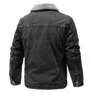 Dernières tendances en matière de vestes et de manteaux, couleurs, veste en jean pour homme, denim, grande taille, col rabattu uni, veste pour homme - Product Image 2