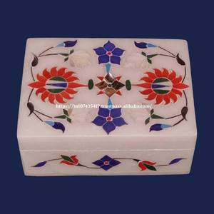 Luxueux meilleure qualité Design nouvelle personnalisation vadrouille Art marbre incrustation boîte avec nacre qualité utilisation pour bijoux boîte-cadeau - Product Image 2