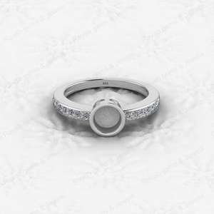 Anillo de Plata de Ley 925 Auténtica con Diseño Infinito para Boda, Engaste Semi-Montado de 1.80mm para Circonita Cúbica, Joyería para Guardar Cenizas o Recuerdos - Product Image 1