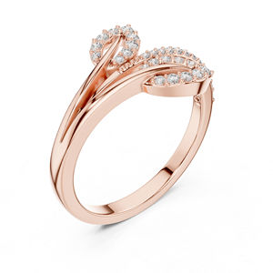 Anillo de Diamantes Cultivados en Laboratorio de Oro Amarillo de 14K para Mujer |   Ropa de Lujo para Bodas y Oficina |   Diamante Cultivado Nuevo Chapado en Oro con Certificación IGI - Product Image 6