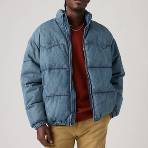 Veste d'hiver chaude et élégante pour homme, fine, légère, écologique, coupe-vent, veste matelassée, doublure en sherpa confortable pour temps froid - Product Image 6