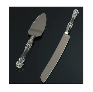 มีดตัดเค้กโลหะ,ชุดมีดตัดเค้กโลหะดีไซน์ทำด้วยมือและอุปกรณ์เสิร์ฟ - Product Image 5