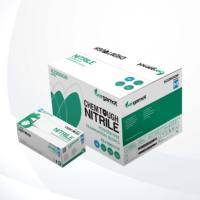 Gants en nitrile verts sans poudre Bergamot X2260GR 6,0 g, résistants aux produits chimiques, résistants aux déchirures, surface texturée, sécurité générale