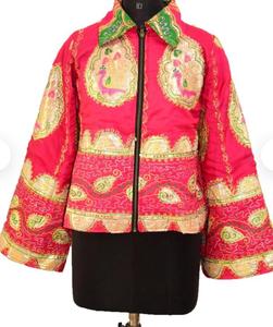 Veste pour femme Boho Banjara avec patchwork vintage, écologique, décorée de sequins, de perles et de boutons - Product Image 2