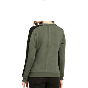 Precio barato logotipo personalizado 100% algodón transpirable francés Terry cuello redondo transpirable gota hombro sudaderas con capucha para mujer - Product Image 2