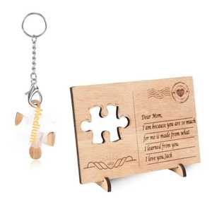 Carte postale en bois avec support Cadeau de massage souvenir en bois unique Parfait pour les anniversaires, les vacances, les anniversaires et les occasions spéciales - Product Image 6