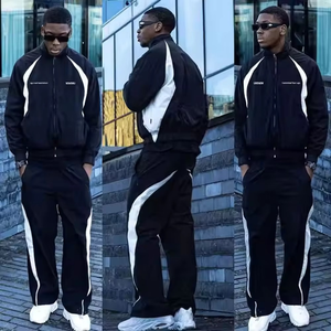 Custom Winter <b>Windbreaker</b> Sets Tracksuit Set for Men Lightweight Waterproof Sets for Outdoor Use - Product Image 3