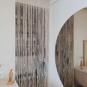 Magnifique rideau bohème en macramé, grand design, fait main, décoration murale pour salon, avec des franges verticales abstraites - Product Image 2