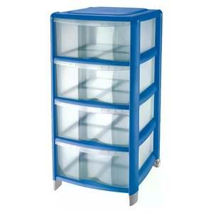 Cassettiera BAMBOO Ocean 4C Salvaspazio in <span class=keywords><strong>Plastica</strong></span> 38.5x39.5x86cm Modello 9022069ABM - Product Image 1