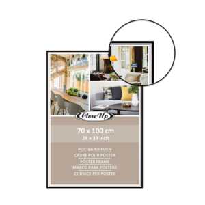 Marco de Aluminio Negro Mate para Póster, 70 x 100 cm, Exhibición de Fotos A2, Marco Cuadrado de Madera MDF y Aleación Metálica - Product Image 2