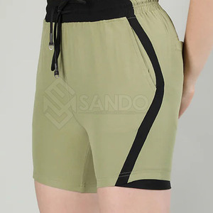 Pantalones cortos Cargo transpirables para mujer al por mayor pantalones cortos Cargo personalizados para mujer de color sólido de último estilo pantalones cortos Cargo para mujer - Product Image 4