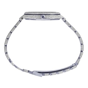 Fournisseurs indiens VVS Glacé Combiné Blanc Moissanite Diamant Montre Personnalisée Montre en Acier Inoxydable Disponible en Quantité Vrac - Product Image 3