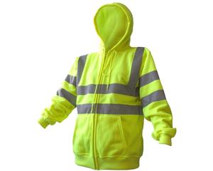 Sudadera con Capucha de Seguridad de Alta Visibilidad con Logotipo Personalizado Promate International, Sudadera Reflectante de Forro Polar Impermeable con LED Intermitente para Hombre, Invierno - Product Image 5