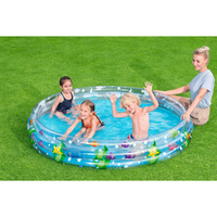 Piscine gonflable pour enfants Martom en PVC 183x33cm Légère 1,88kg pour les enfants de 3 ans Utilisation à domicile, en extérieur et à la plage