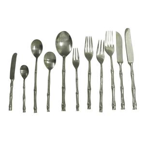 Meilleure vente ensemble de couverts décoratifs Style branche poignée en laiton argenterie ensemble de couverts en acier cuillère fourchette ensemble de couverts ustensiles - Product Image 2