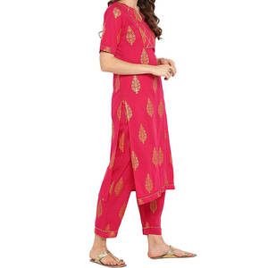 Shalwar Kameez de haute qualité, dernière collection en gros, design pakistanais, coton rouge, style indien-pakistanais, toutes saisons, prêt à porter 2023 - Product Image 4
