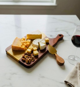 เขียงเรซิ่นอีพ็อกซี่และไม้เนื้อแข็งดีไซน์ศิลปะเหมาะสำหรับการนำเสนออาหารใช้ในครัวหรือให้เป็นของขวัญ - Product Image 1