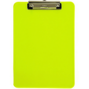 MAUL Neon <b>Clipboards</b> 22.6 X 31.8 cm (W X H) DIN A4 Plastic Yellow Transparent Unique Design - Product Image 3