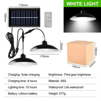Lampe led suspendue à Double source d'éclairage, imperméable conforme à la norme IP65, luminaire d'intérieur, idéal pour un jardin, une cour ou un Camping