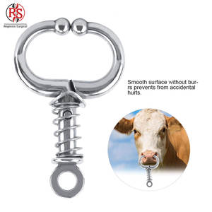 Porte-bouc en acier inoxydable robuste avec ressort pour la conduite du bétail, porte-bouc vétérinaire avec ressort - Product Image 6