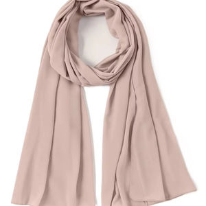 Custom Colors 100% Polyester Knitted Plain Solid Leaf Pareo Beach Wear Quality Hijab Custom Sizes Print Promotional Gifts Long - Product Image 1