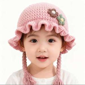 Gorro de bebé de punto de invierno de nuevo estilo 2025 a la moda, gorro de punto para niños al por mayor, tela común - Product Image 1
