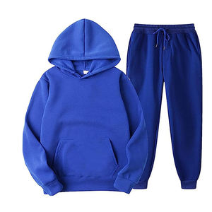 Ensemble de survêtement d'hiver deux pièces évasé pour homme, 100 % coton respirant et écologique, avec sweat à capuche et pantalon de jogging - Product Image 5