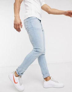 Pantalones Vaqueros de Mezclilla de Alta Calidad para Hombre, Estilo Retro, Lavado, Silueta Recta, Hechos en Pakistán - Product Image 6