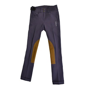 Horsekraft Niños Compresión Equitación Ecuestre Pantalones Bolsillos delanteros Slash Precio al por mayor Algodón Cuero Deportes Leggings Caballo - Product Image 4