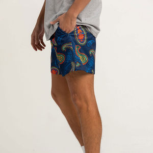 Shorts en maille pour hommes, 100 % polyester, blanc et noir, respirants et confortables, avec taille élastique - Product Image 4