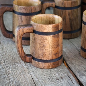 แก้วเบียร์ไม้ไวกิ้งทำด้วยมือเป็นมิตรต่อสิ่งแวดล้อมของแท้ถังเบียร์เบียร์สำหรับมิ้ดเบียร์เบียร์ลาเกอร์สไตล์นอร์สใช้ซ้ำได้และใช้กับเครื่องล้างจานได้อย่างปลอดภัย - Product Image 5