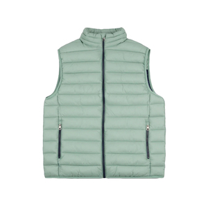 เสื้อกั๊กขนเป็ดสำหรับผู้ใหญ่กลางแจ้งแขนกุดมีซิปทำจากโพลีเอสเตอร์กันลมและถุงซิป - Product Image 1