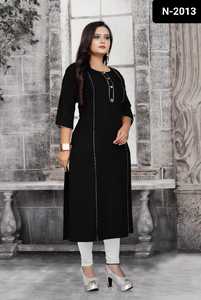 Venta al por mayor de lujo Rubi Material de algodón Pakistani Kurti Boutique Indian Party Wear Mujeres Formal Maxi Suit con Tallas grandes Kurtis - Product Image 3