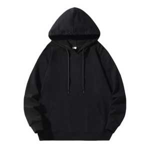 Sweat à capuche en molleton 100% coton pour hommes, vente en gros à bas prix, impression de logo personnalisé, motif solide pour l'hiver - Product Image 4