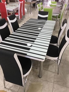 Chất Lượng Tốt Nhất Thổ Nhĩ Kỳ Thiết Kế Vàng Mở Rộng Bảng Và 6 Ghế Đặt Ăn Hiện Đại Ứng Dụng Giá - Product Image 5